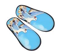 Coton Chaussures Mouettes En Vol Imprimé Pantoufles De Spa Léger Accueil Slippers Unisexe Chausson Maison Pour Bureau Hiver L'IntéRieur L