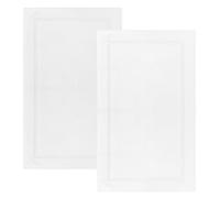 Coton Craft - Lot de 2 tapis de bain - 100% coton Ringspun Coton Tapis de baignoire 21 x 34 - surdimensionné 21 x 34 lourd 1000 grammes - 2 plis faible peluches Construction - hautement absorbant souple - sous le pied - Facile d'entretien à la machine à laver