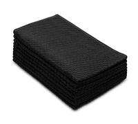 Coton Craft - Lot de 4 Euro-Cafe Tissage gaufré Terry Serviettes de Cuisine - Blanc - 100% Pur Coton 2 Plis