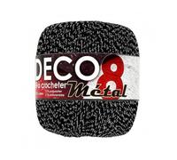 Coton crochet DECO8 METAL 10.A Noir argent