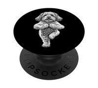 Coton de Tulear Asana Arbre de Yoga pour Chien PopSockets PopGrip Adhésif