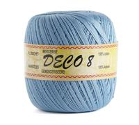 Coton Déco 8 Bleu ciel - Distrifil - Pelote de coton