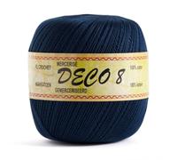 Coton Déco 8 Marine - Distrifil - Pelote de coton