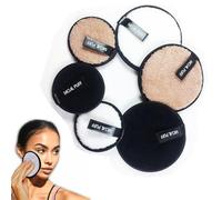 Coton Demaquillant Lavable, 6 PCS Disque Démaquillant Réutilisable en Microfibres, Pads Démaquillants Lingette Demaquillante Double Face Disponible pour Démaquillage et Nettoyage du Visage