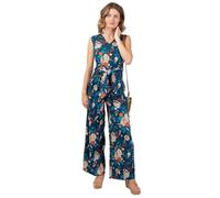 Coton Du Monde | Combi Pantalon femme habillé HENRY bleu tendance
