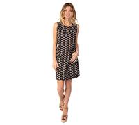 Coton Du Monde | Robe Courte en Coton Marla sans Manches imprimé Ethnique Noir 40
