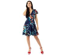 Coton Du Monde | Robe Courte Marika Fluide Cache-cœur imprimé japonisant LXL