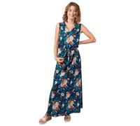 Coton Du Monde | Robe Longue Femme Originale Carola sans Manches Fleurie 44