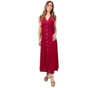 Coton Du Monde | Robe Longue sans Manches Pauline Unie Framboise 44