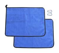 Coton Fishing Tounle épaississement Absorption d'eau à Double Face côté Serviette de Serviette Accessoire de pêche à l'usage extérieur (Bleu et Gris)