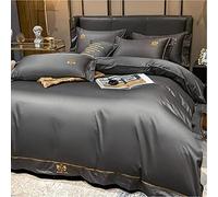 Coton Four Piece Ensemble All Pure Cotton européenne Entrée Lux Style Mindimaliste Feuille de couchet Hôtel Lisque m lit-3 (Couleur: (2)