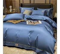 Coton Four Piece Ensemble All Pure Cotton européenne Entrée Lux Style Minimaliste Duite de couchet Hôtel Lisque m lit-3 (Couleur: (3)