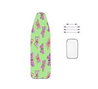 Coton - Housse de Planche à Repasser, Modèle Extra-épais à 2 épaisseurs "Motif Papillon" avec Filet Isolant et Fermetures, Remplaçable - Housse de Planche à Repasser, pour Grandes Planches à Repasser
