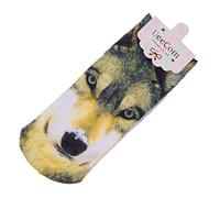 Coton imprimé 3D Chaussettes Hommes Femmes Motif Animal Unisexe Chaussettes Courtes Chaussettes Bottines Loup Rentable et DurableDesign Durable