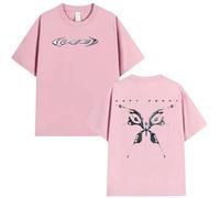 Coton Katy Chanteur Perry Imprimé Manches Courtes Femmes O-col Été Casual Tee Hommes T-Shirt Extra Grand Vêtements De Sport XS-3XL-Pink||s