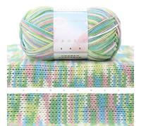 Coton lait peigné 4 fils Fil teint par segments dégradés Fil à tricoter à la main,N04,6 Pièces