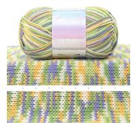 Coton lait peigné 4 fils Fil teint par segments dégradés Fil à tricoter à la main,N07,2 Pièces