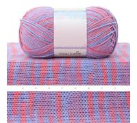 Coton lait peigné 4 fils Fil teint par segments dégradés Fil à tricoter à la main,N09,9 Pièces