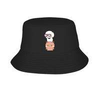 Coton lavé Classique Design rétro, Bubu et espionnage avec des Jumelles Chapeau de Seau Printemps Chapeaux de pêcheur pour Les Femmes Casquettes de pêche Portables Streetwear S Cadeau