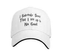 Coton lavé Je Jure solennellement Que Je ne suis Pas à la Hauteur de Casquettes de Baseball Hip Hop Sandwich Cap Hommes Femmes Réglable Plein Air Sport Chapeau Cadeau