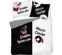 Coton lin 220x200 noir blanc Sweet cake not bad cake 5293 A Holland 52