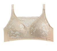 Coton Mastectomie Soutien-gorge Bandeau Femmes Post Chirurgical Soins Bralettes Tube Top avec poches de prothèse soins infirmiers sous-vêtements de sport (couleur : Beige, Taille: 44/100A)