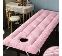 Coton Moelleux Beauté Surmatelas,Respirante Futon Tatami Matelas Spa Massage Table Coussinet De Protection-Rose 70x190cm(28x75inch)
