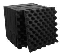 Coton Panneau Insonorisant Noir 30x30x5 CM 12 Pièces | ’écho, Mousse Alvéolée, pour Studios Maison et Voix Off, Pose Rapide sur Murs