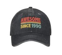 Coton personnalisé Vintage rétro Cadeaux d’Anniversaire Born in Casquette de Baseball Sports Hommes Femme Ajustable Génial Depuis 1990 Chapeau Papa Automne