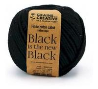 Graine Créative Coton pour macramé ø 2,5 mm x 80 m – Noir