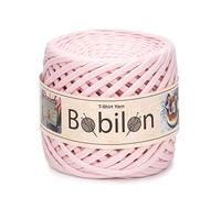 Fil en coton pour t-shirt, 100 mètres, couleur rose pâle, 5-7 mm d'épaisseur, fil ruban, écheveau de fil parfait de jersey, fil de décoration d'intérieur