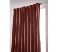 COTON PUR Lot de 2 Rideaux occultant phonique et Thermique doublé Polaire Galon fronceur Bjorn 100% Opaque Le Fil d'Ariane (Terracotta)