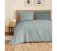 COTON PUR Parure de draps 4 pièces Vanessa pour lit 140 x 190 cm (Gabrielle Sauge)