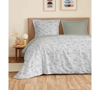 COTON PUR Parure de draps 4 pièces Vanessa pour lit 140 x 190 cm (Louise Romarin)