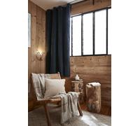 COTON PUR Rideau occultant phonique et Thermique doublé Polaire Bjorn 100% Opaque Le Fil d'Ariane (Minuit, 1 Panneau 140 x 180 cm)
