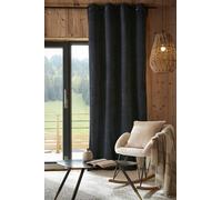 COTON PUR Rideau occultant phonique et Thermique doublé Polaire Bjorn 100% Opaque Le Fil d'Ariane (Minuit, 1 Panneau 140 x 240 cm)