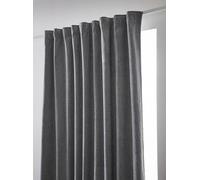 COTON PUR Rideau occultant phonique et Thermique doublé Polaire Galon fronceur Bjorn 100% Opaque Le Fil d'Ariane (Titane)