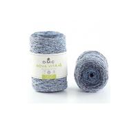 DMC - Fil à tricoter Eco Vita 4, coton recyclé, étiquettes à planter, 250 g/200 m, 177 Bleu