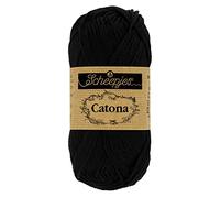 Coton Scheepjes Catona - 25 g - Couleur noir - N° 110