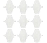 Coton Serviette Hygiénique Lavable 180 MM Imperméable, 9 Pièces | Réutilisable 2 à 3 Fois par Lot, Bouton Pratique, Blanc, pour Sous-vêtement et Flux Léger