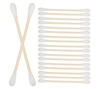 Coton-tige à Double Tête 100 Pièces en Coton et Bois Blanc | Bâtonnets Applicateurs de Maquillage, Usage Auriculaire, Format Portable, pour Soins Bébé et Déplacements