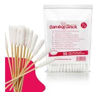 Bamboostick® - Pack de 50 Coton-tiges S/M pour Nettoyer Les Oreilles des Petits Chiens et des Chats - Soin des Oreilles des Chiens et Chats - Facile à Utiliser - Elaboré par Un vétérinaire français