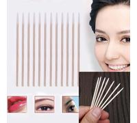 Coton Tige Manche En Bois, 300 Pièces/Paquet, Mini Embout Tête, Tatouage De Sourcils, Maquillage, Couture Pour Ongles, Dédié À La Cueillette Sale