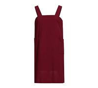 Coton Travail Femmes Tablier croisé Robe de Jardin en Lin Robe Chasuble Femme Robe Coton Longue