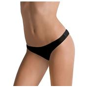 Cotonella 3 pièces Slip Femme L'autre 3490 Mini en Coton Biélastique, Noir , S