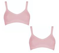 Cotonella, Brassiere en coton doux bi-élastique - Brassiere confortable aux bords extra-confort - Art. GD065, 2 pièces Pink, S