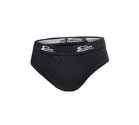 Cotonella Lot de 6 slips pour homme en coton bi-élastique avec élastique parlé. Disponible en blanc, noir ou assorti. - Noir - XXXXXXL