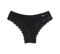 Cotonella, Slip brésilien en Coton Doux bi-élastique avec Finitions Extra-Confortables à la Taille et Tour de Jambe en Dentelle Douce Extensible - Art. AD613