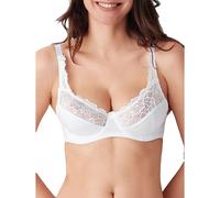 Cotonella, Soutien-Gorge Aurora en Dentelle Extensible et Microfibre Douce - Soutien-Gorge avec Armatures et Bonnets doublés en 100% Coton - Art.CD055 - Blanc Taille 95C