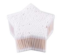 Cotons Tiges Jetables À Double Tête, 500 Pièces, Bâtonnets En Bois, Beauté, Maquillage, Nettoyage Du Nez Et Des Oreilles, Avec Boîte Cinq Étoiles